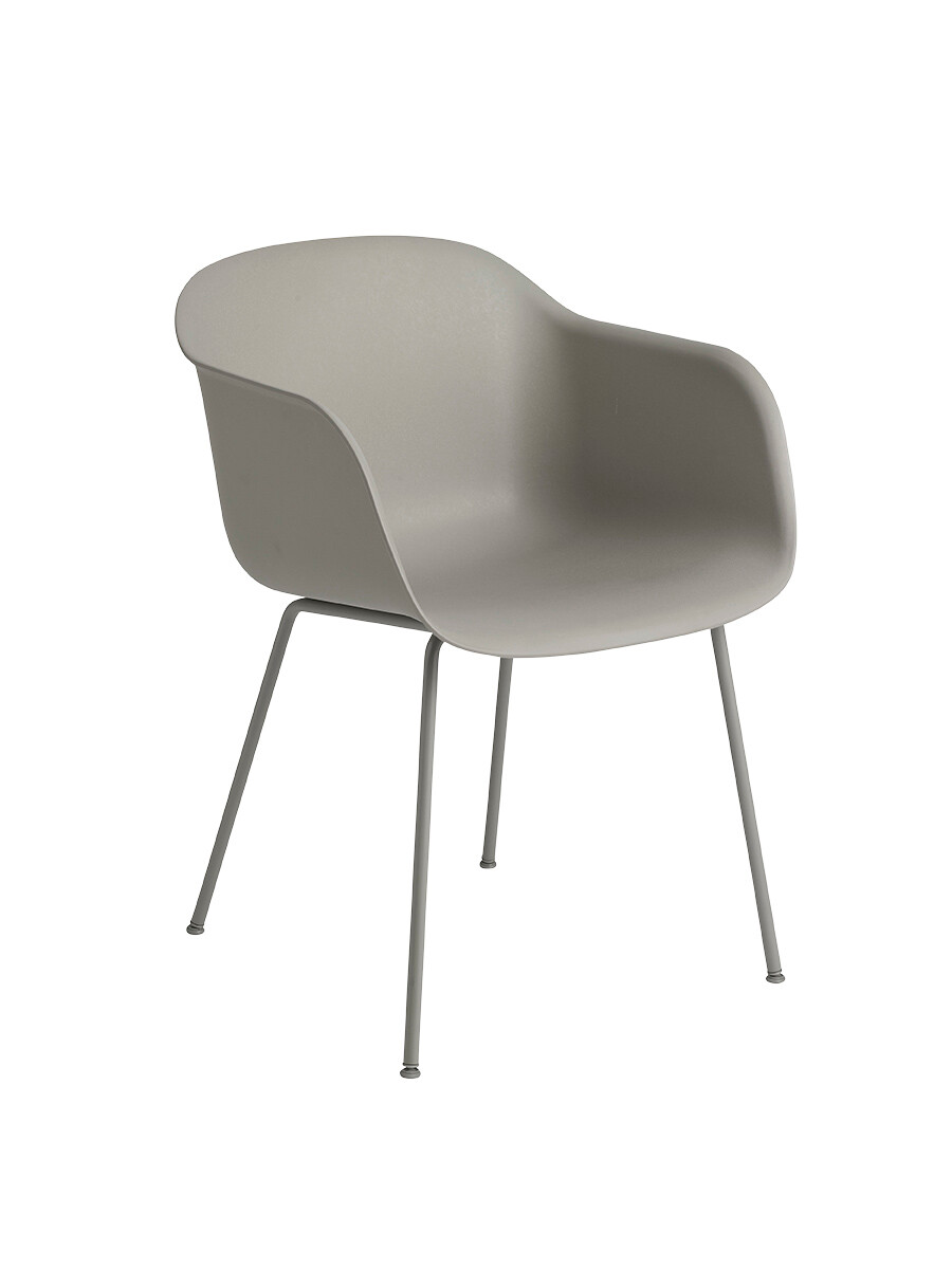 Fiber armchair Tube fra Muuto (Grey/ grey base)