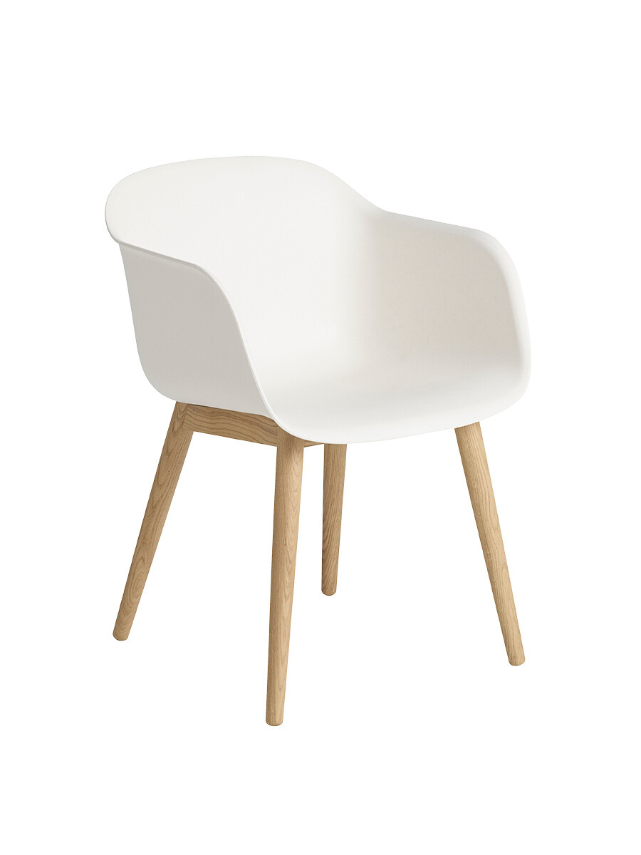 Fiber Armchair, wood fra Muuto (Natural white/ oak base)