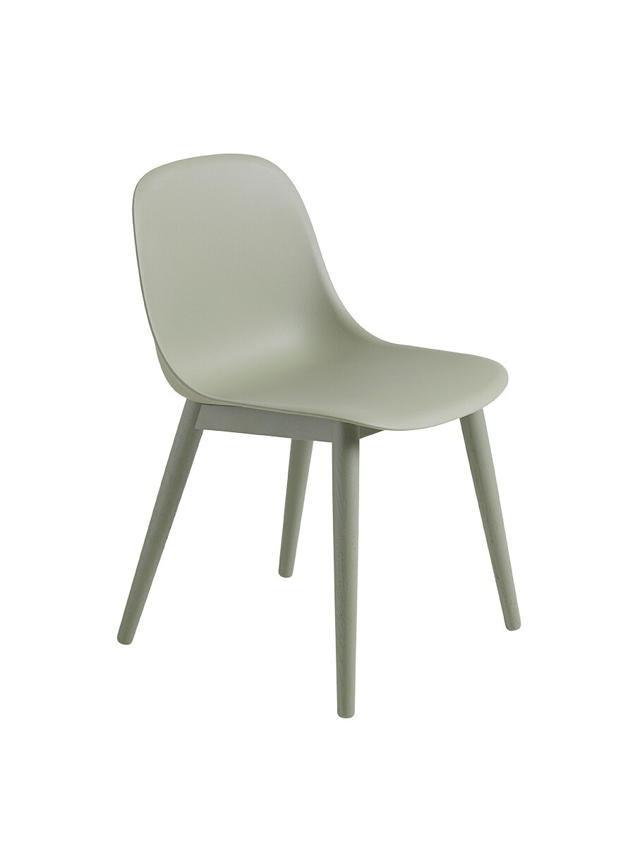 Fiber side chair wood fra Muuto (Dusty green/ dusty green base)