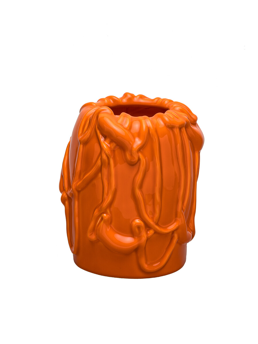 Michael Kvium Jam Vase, persimmon orange fra raawii