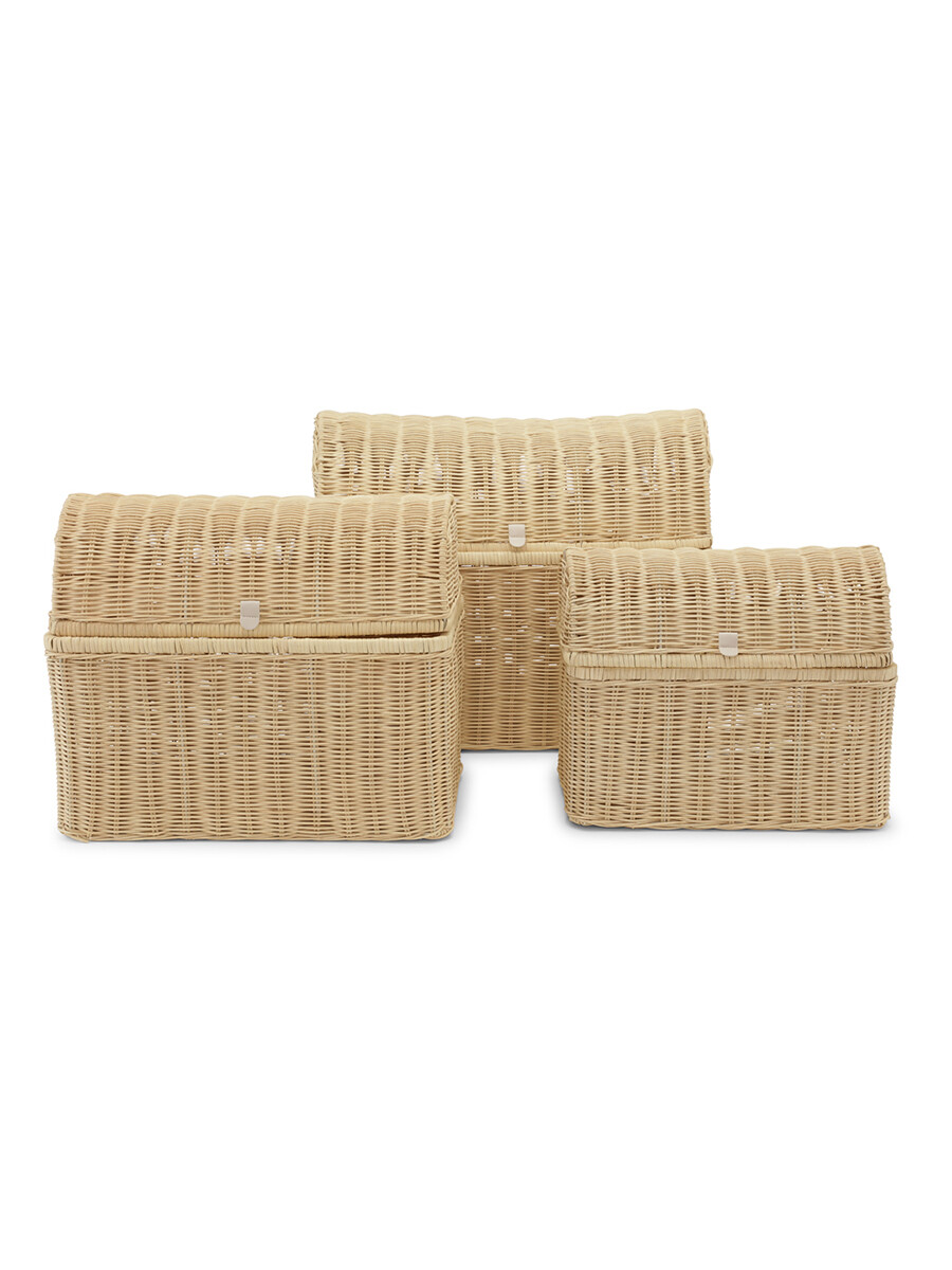 Raffia Basket fra Kas Kopenhagen (Sand, Medium)