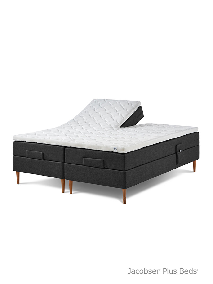 Jacobsen Plus Beds Elevationsseng Lux, Antracit (180 x 200 cm, Medium/medium)