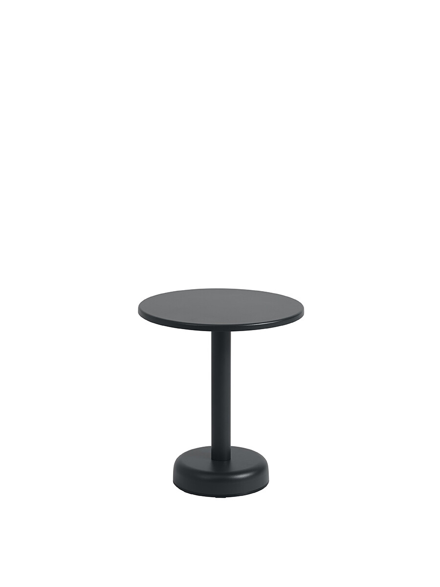 Linear Steel Coffee Table, Ø42 fra Muuto (Anthracite black)