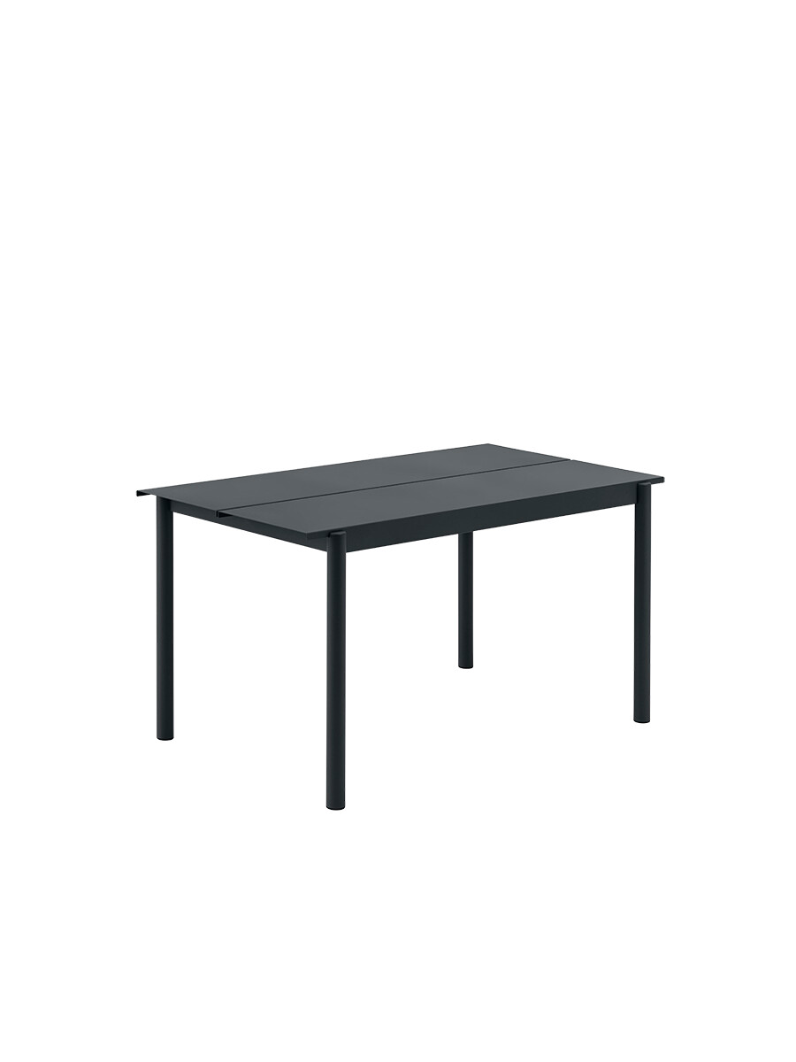 Linear Steel Table, 140x75 cm fra Muuto (Anthracite black)