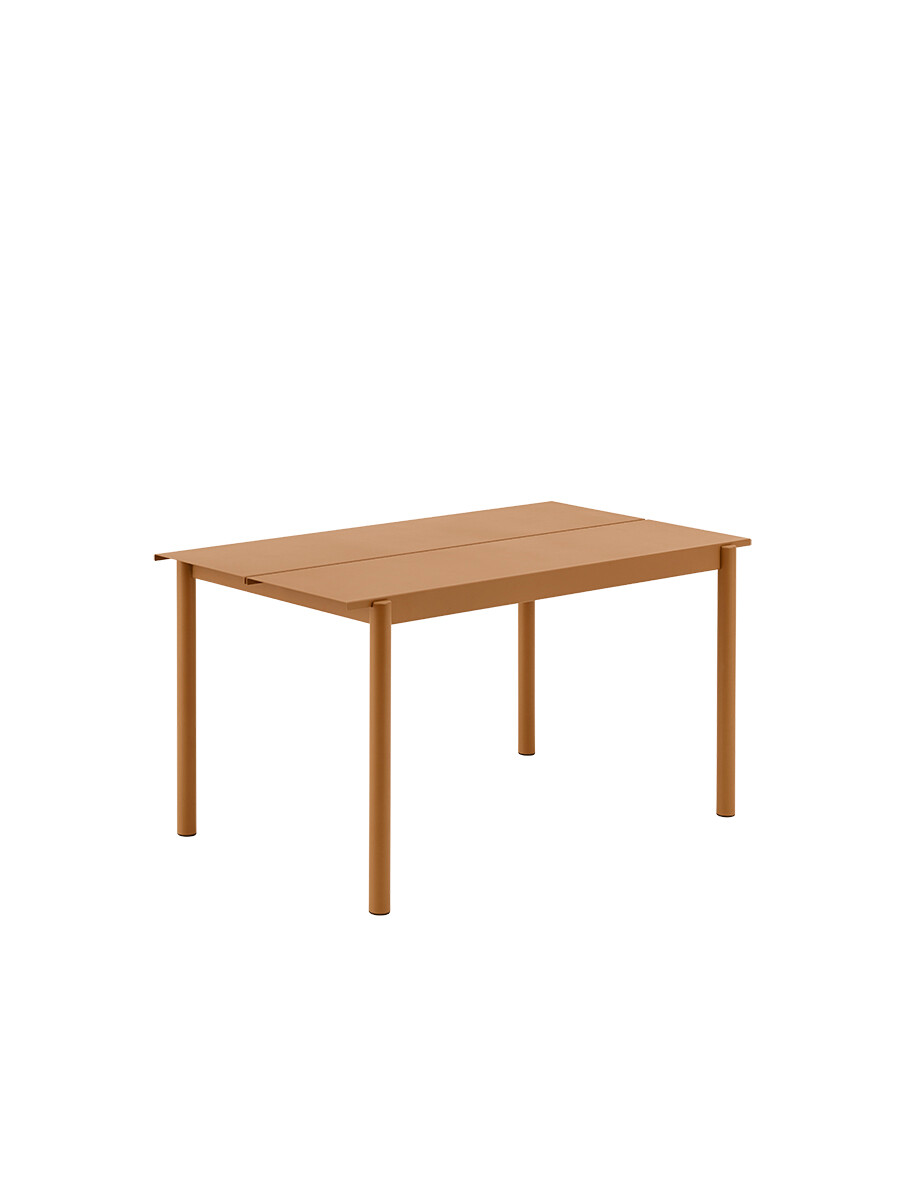 Linear Steel Table, 140x75 cm fra Muuto (Burnt orange)