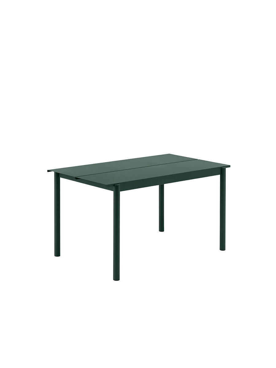 Linear Steel Table, 140x75 cm fra Muuto (Dark green)