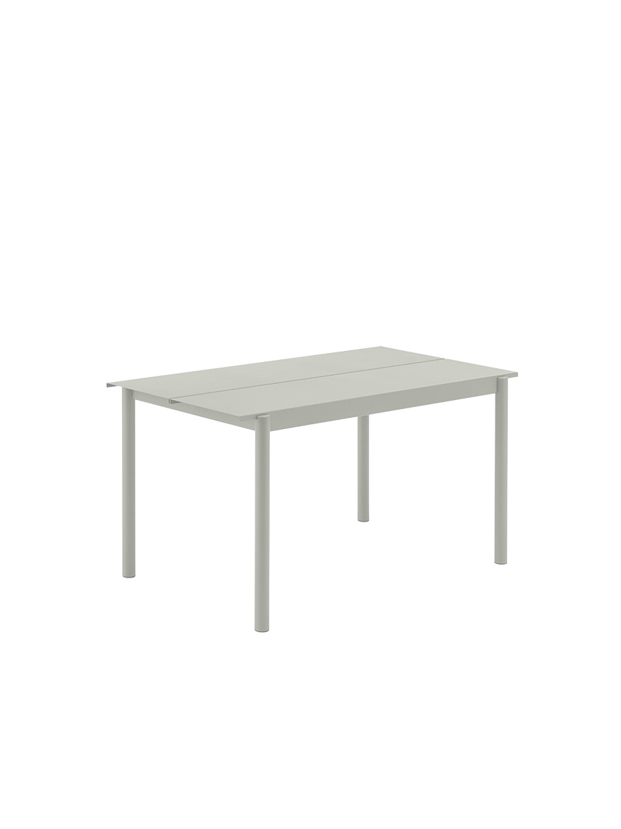 Linear Steel Table, 140x75 cm fra Muuto (Grey)