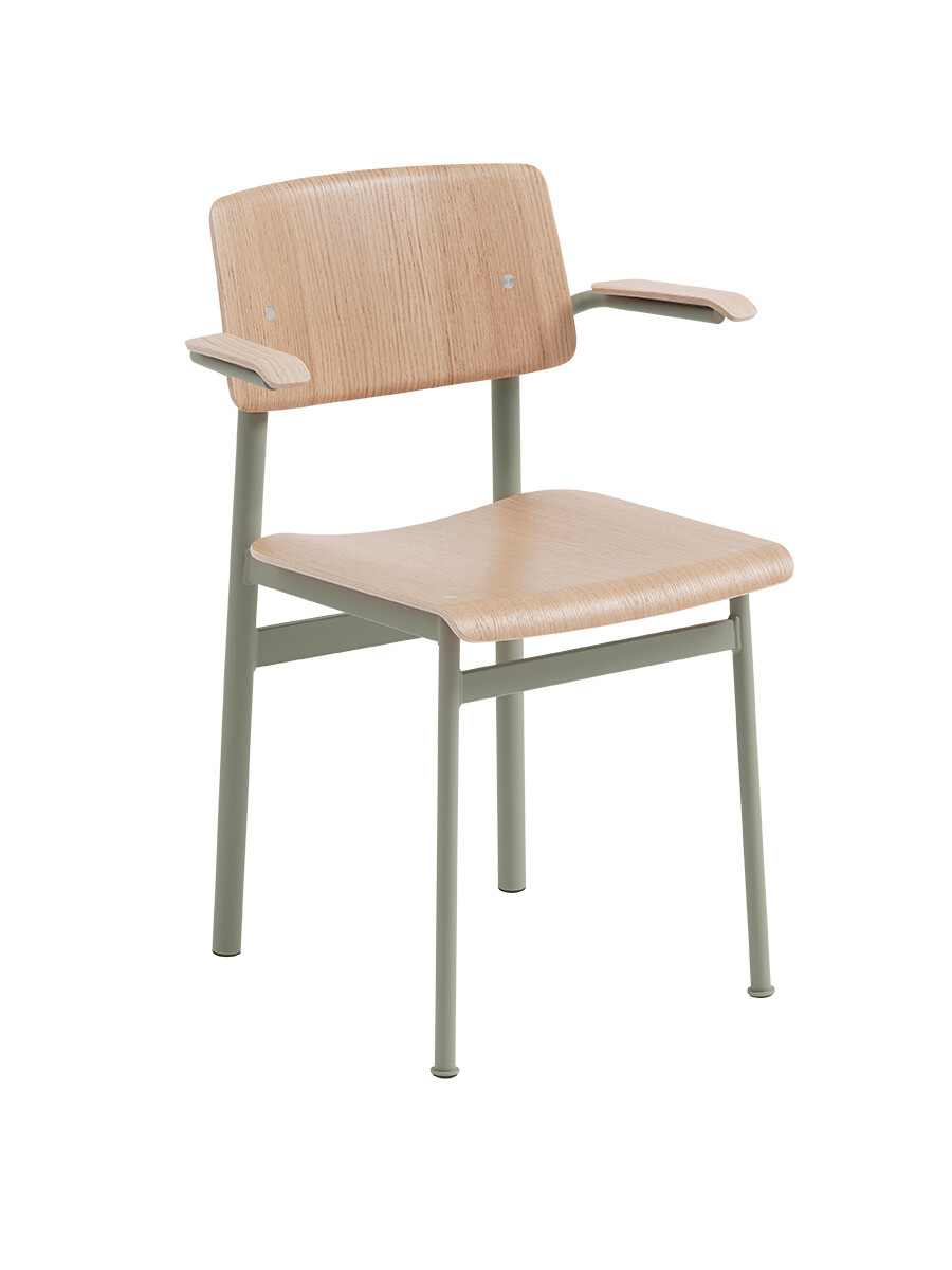 Loft Armchair fra Muuto (Oak/ dusty green)