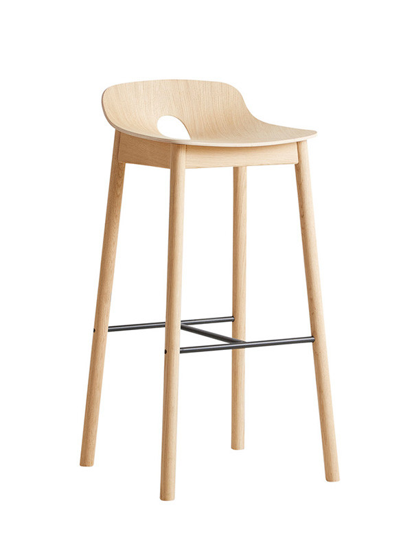 Mono Bar Stool fra Woud (Høj (sædehøjde 75 cm), Eg)