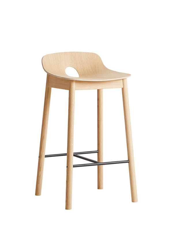 Mono Bar Stool fra Woud (Lav (sædehøjde 65 cm), Eg)