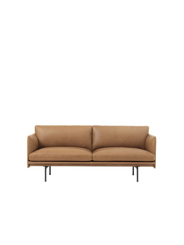 Outline 2 pers. sofa fra Muuto (Cognac Refine leather)