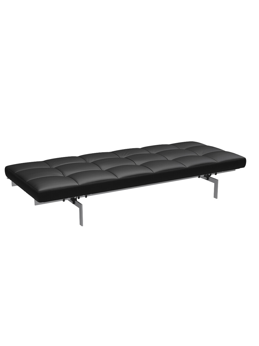 PK80 Daybed af Poul Kjærholm (Sort, Aura læder)