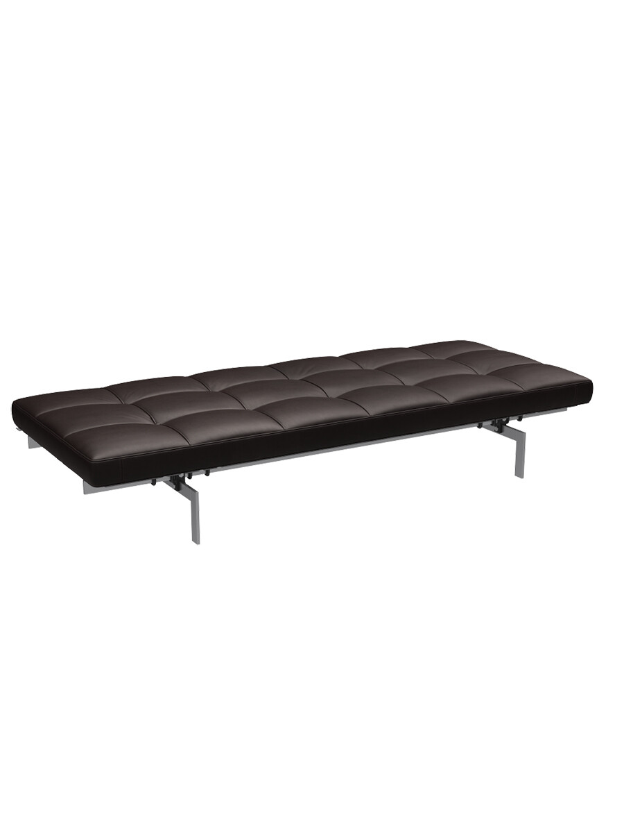 PK80 Daybed af Poul Kjærholm (Grace læder, Mørk brun)