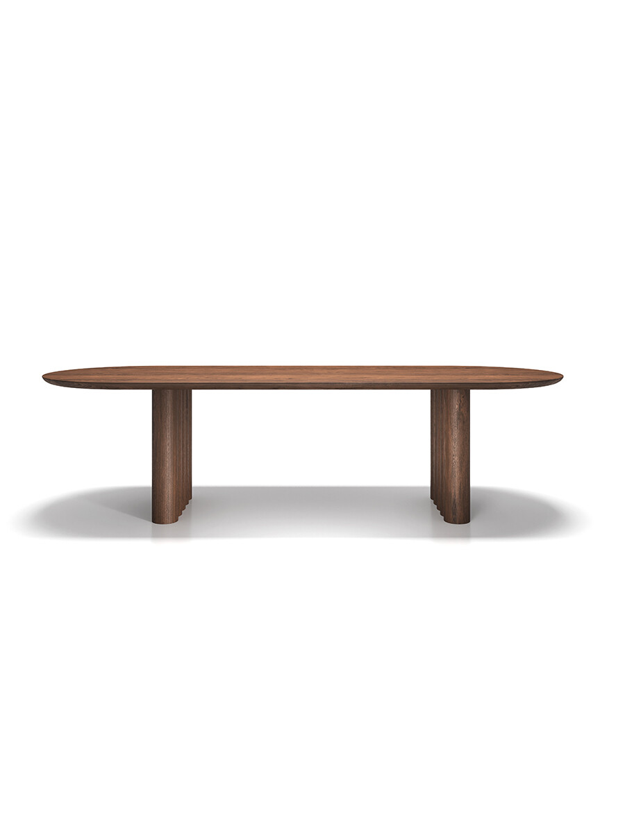 Plush Table Oval fra DK3 (Røget eg, 200 x 100 cm)