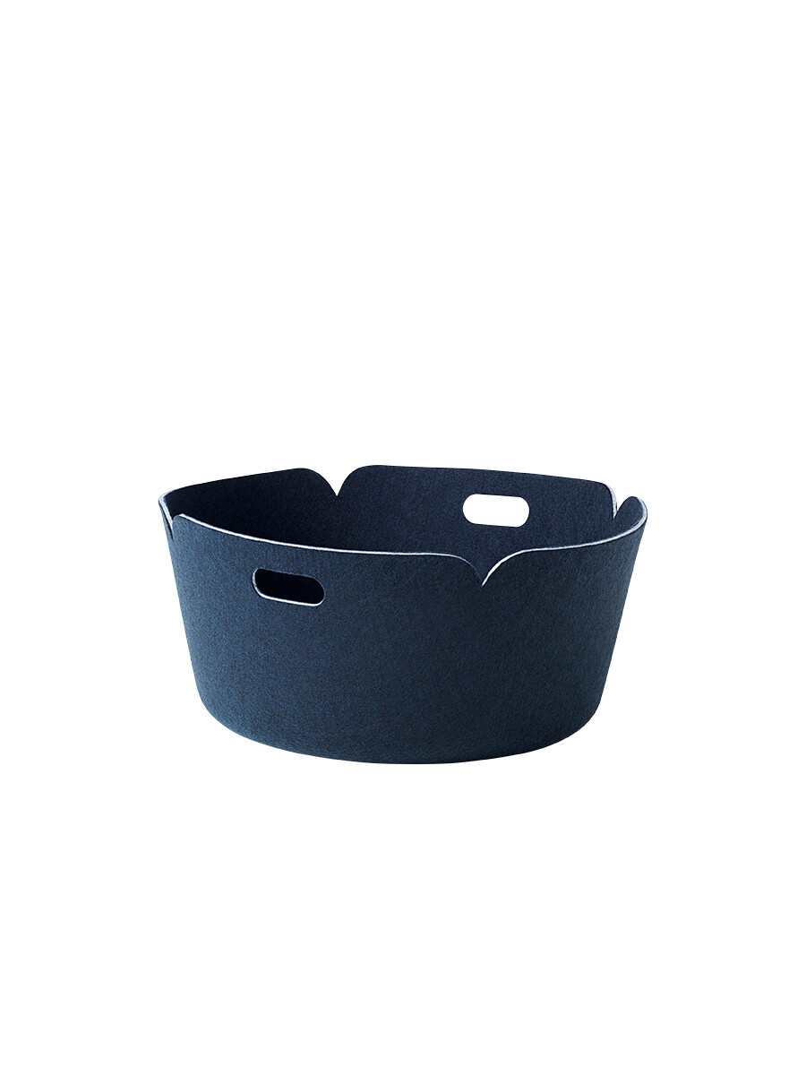 Restore Round Basket fra Muuto (Midnight Blue)