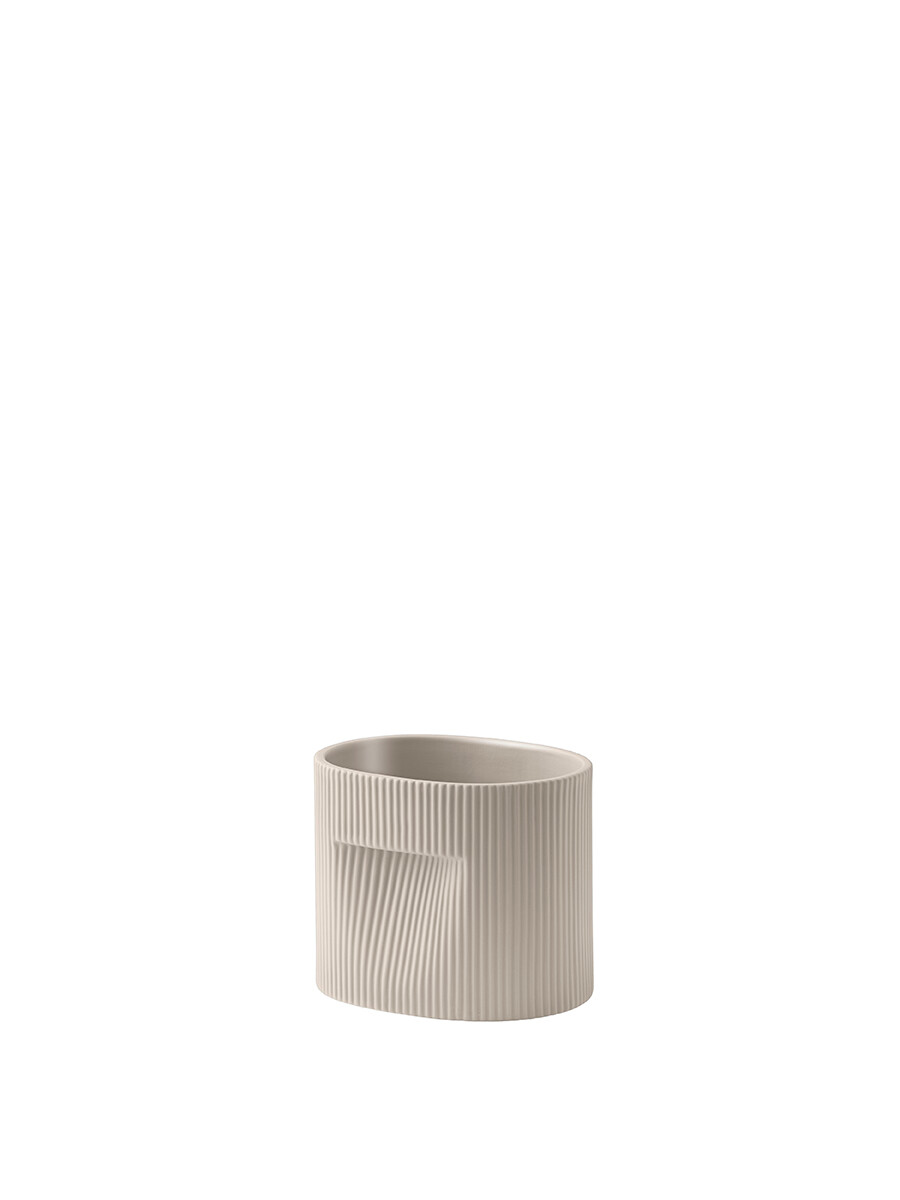 Ridge Planter, beige fra Muuto (H 15 cm)