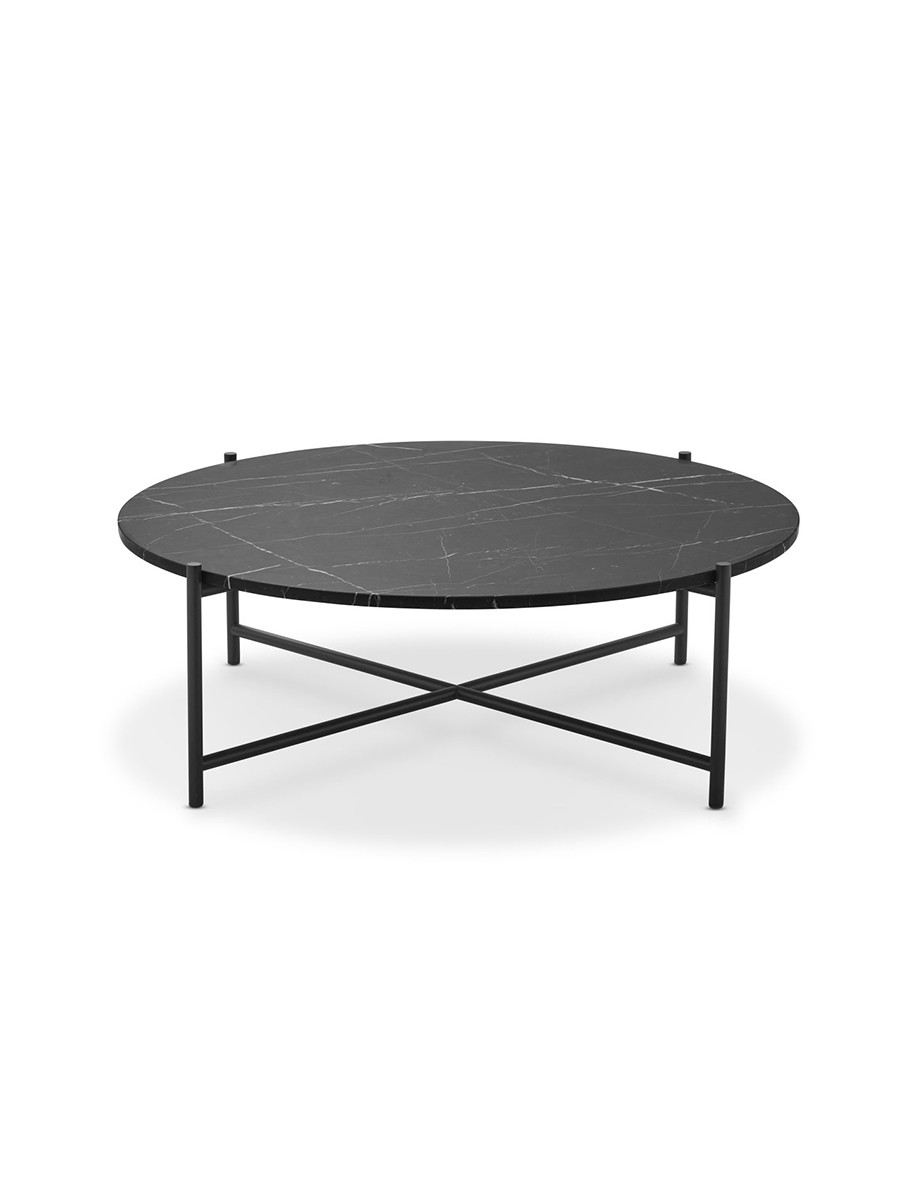 Round Coffee Table 90, sort marmor fra HANDVÄRK