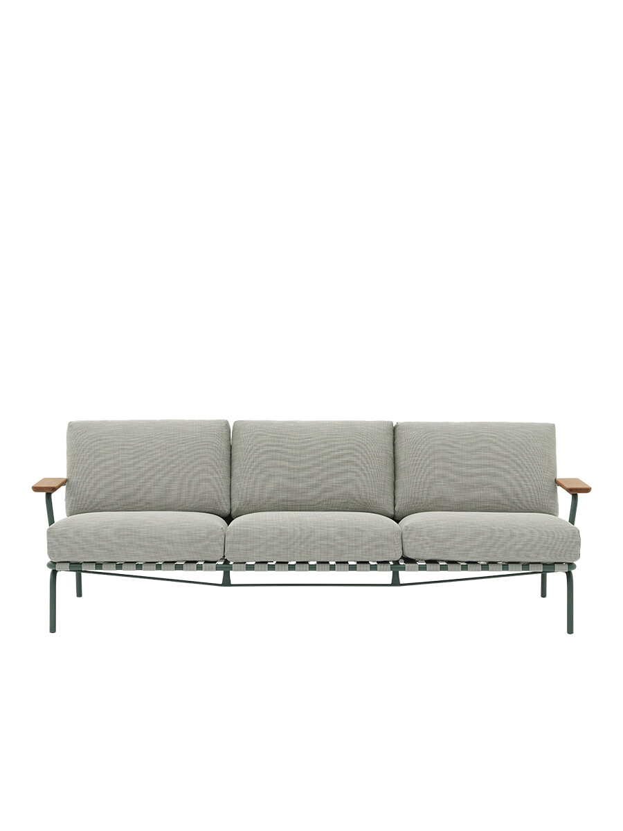 Settle Outdoor Sofa, 3-seater fra Muuto (Dark green)