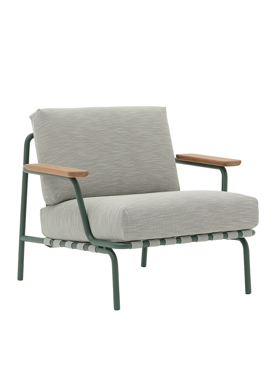 Settle Outdoor Lounge Chair fra Muuto (Dark green)