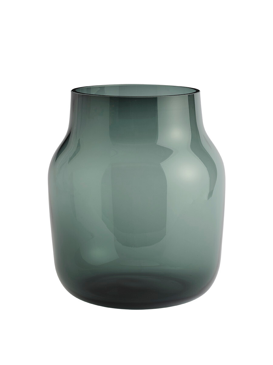 Silent Vase, Ø 20 cm fra Muuto (Dark green)