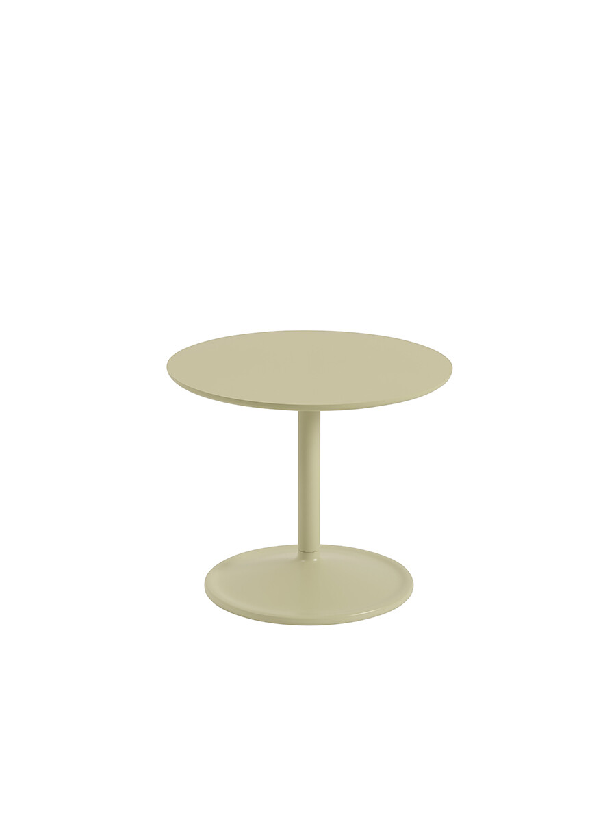 Soft Side Table, Ø48/H40 fra Muuto (Beige Green Laminat)