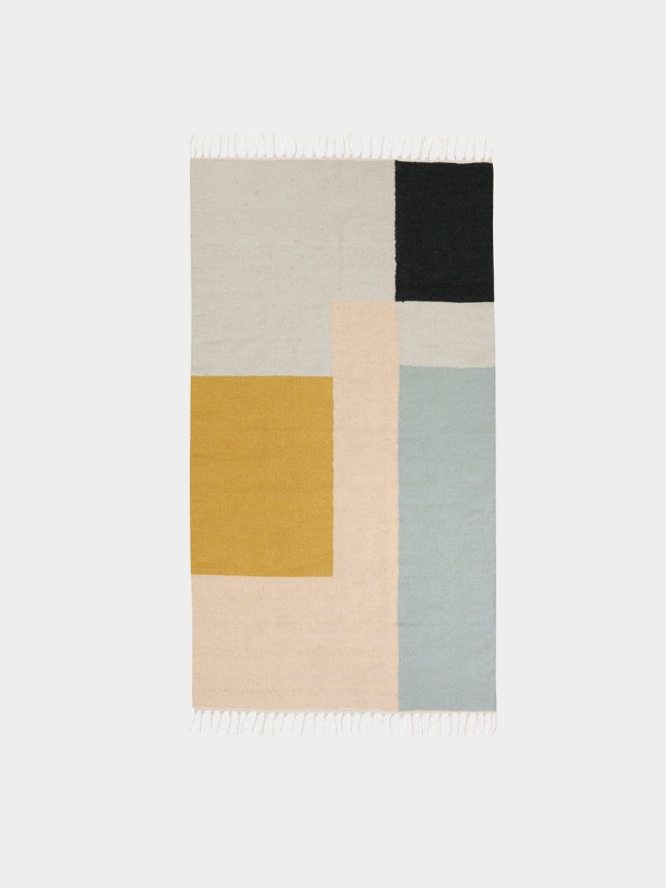 Kelim Rug tæppe fra Ferm Living (Squares 80 x 140 cm)