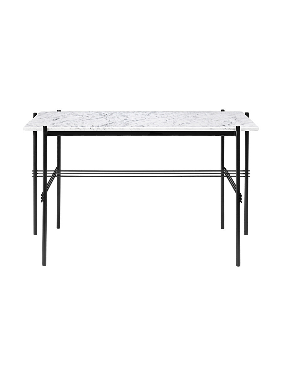 TS Desk 120x60 fra GUBI (White Carrara Marble)