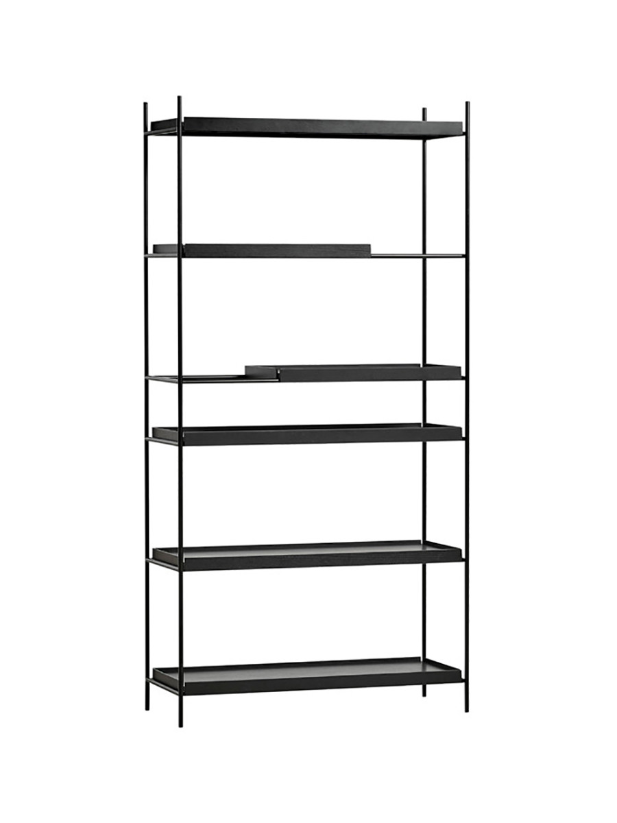 Tray Shelf, høj fra Woud (Black: 4 wide, 2 short)