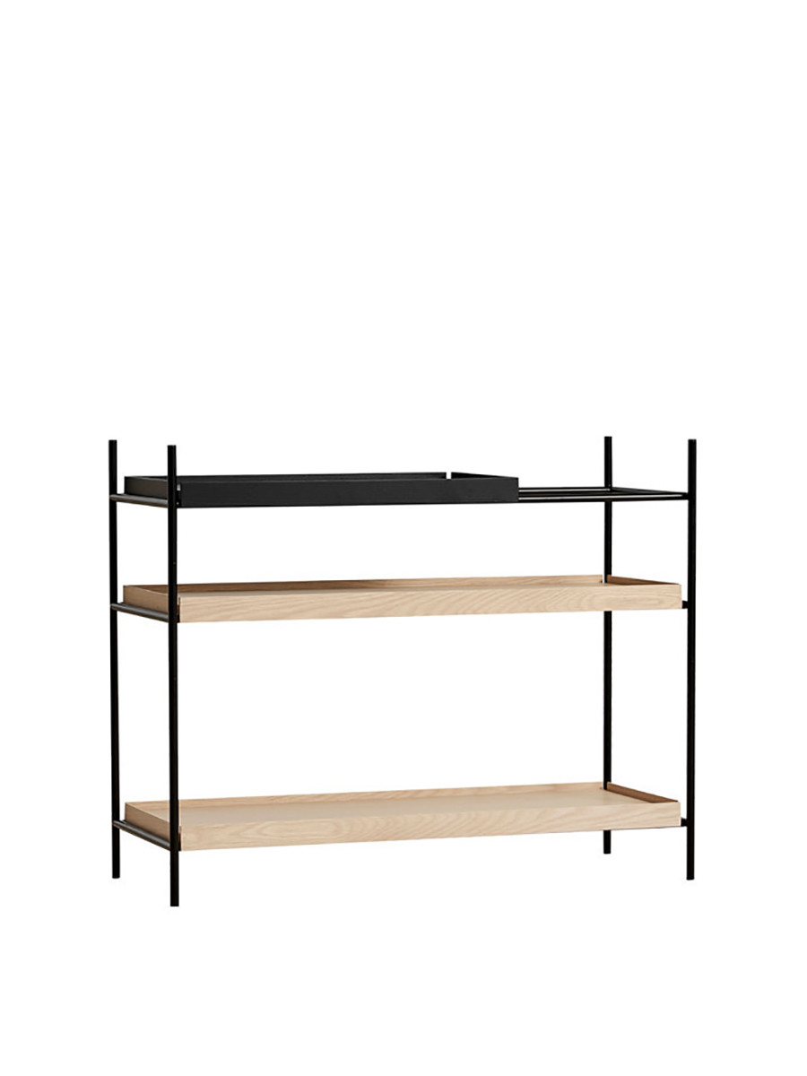 Tray Shelf, lav fra Woud (Black: 1 short / Oak: 2 wide)