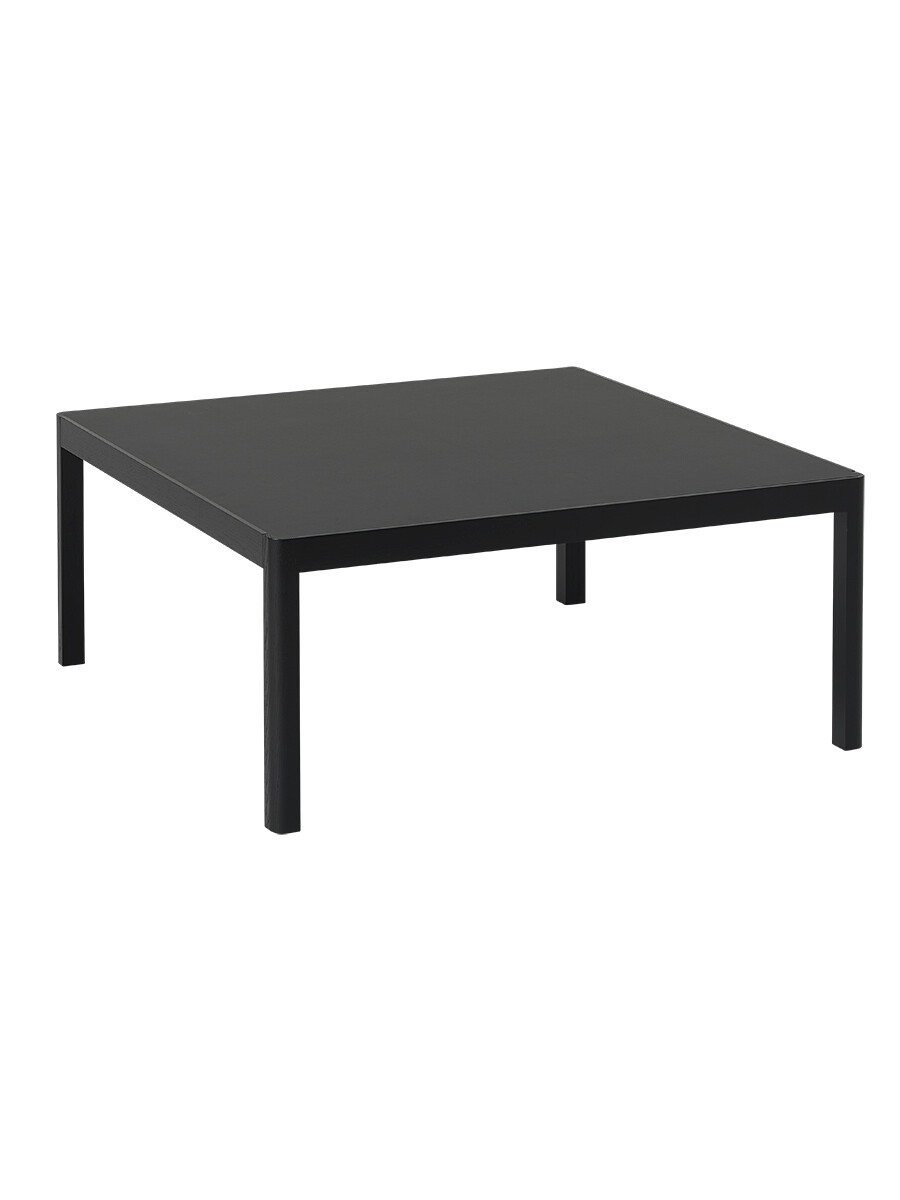 Workshop Coffee Table fra Muuto (86 x 86 cm, Black linoleum / black oak)