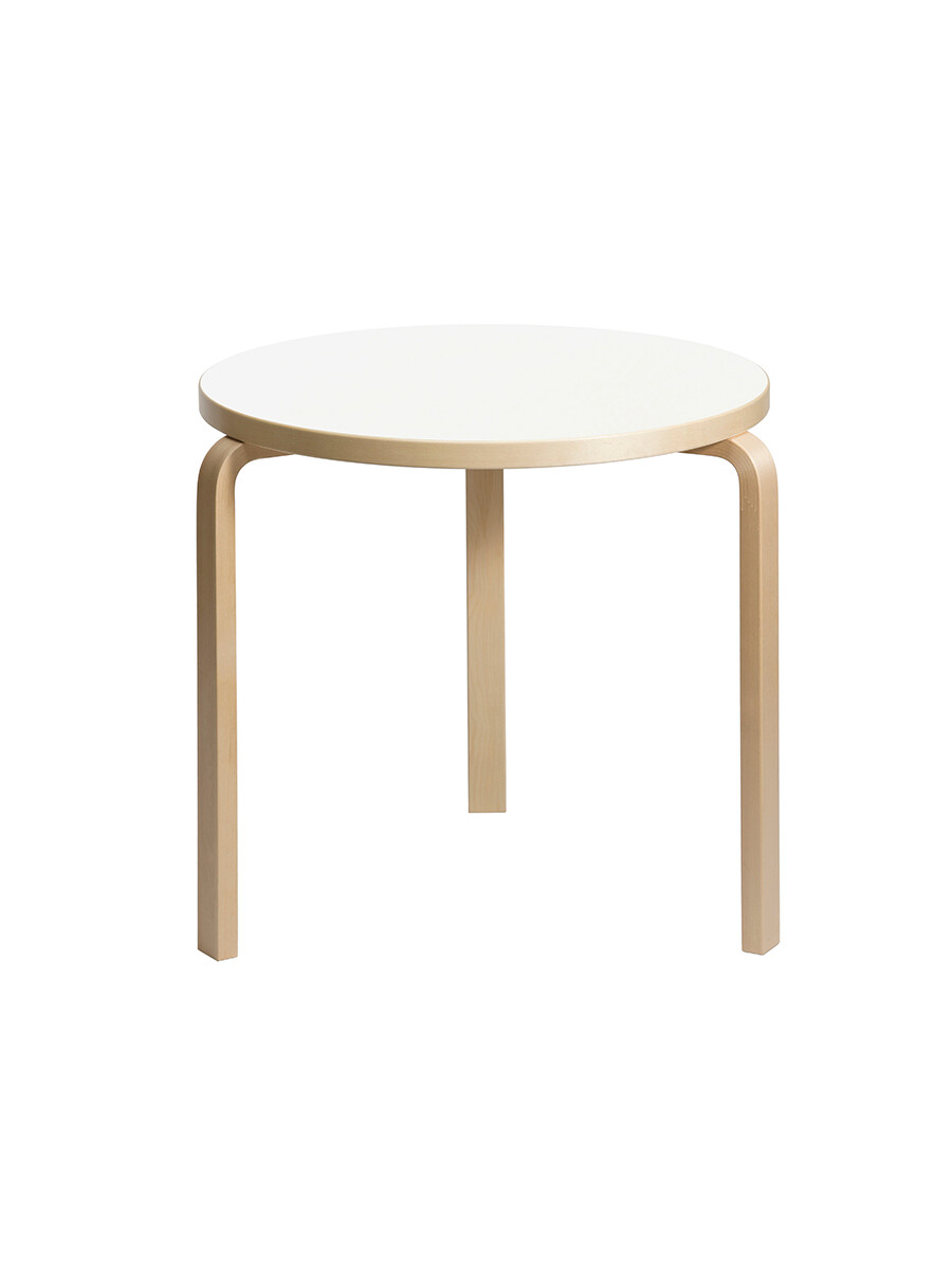 Aalto Table Round, Ø75 cm fra Artek (Hvid Laminat)