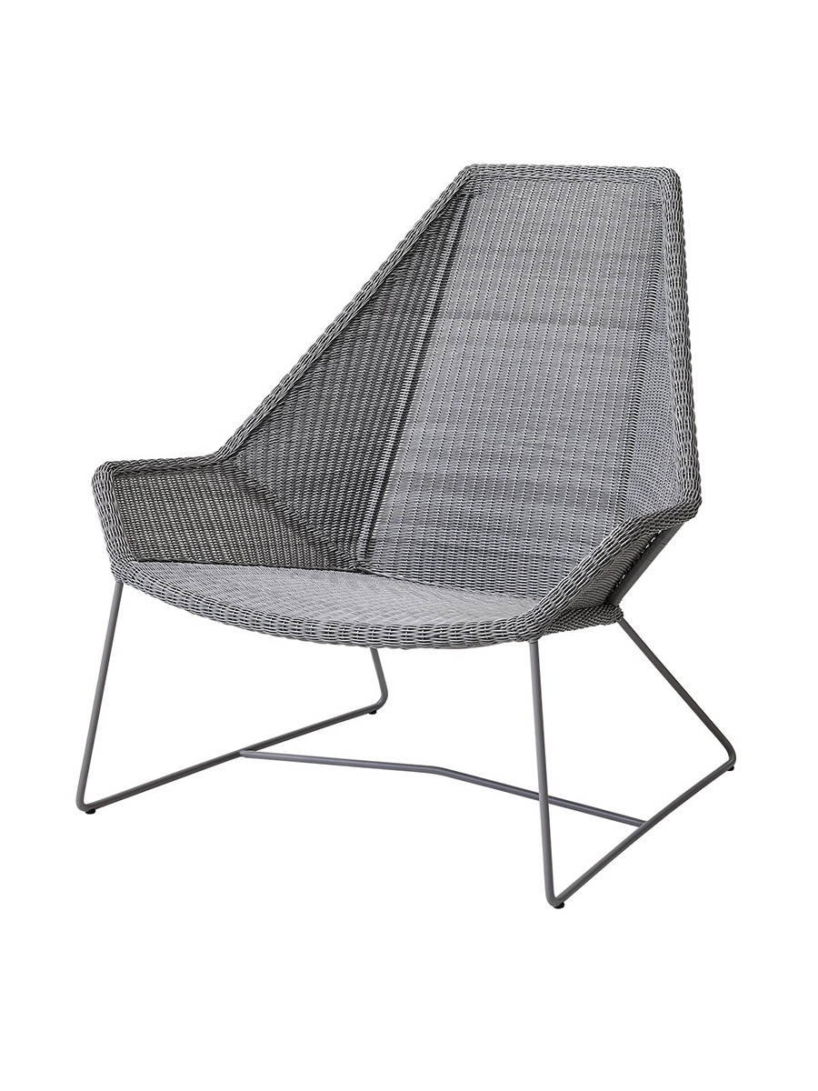 Breeze Highback Stol fra Cane-line (Light grey, Ingen hynde)