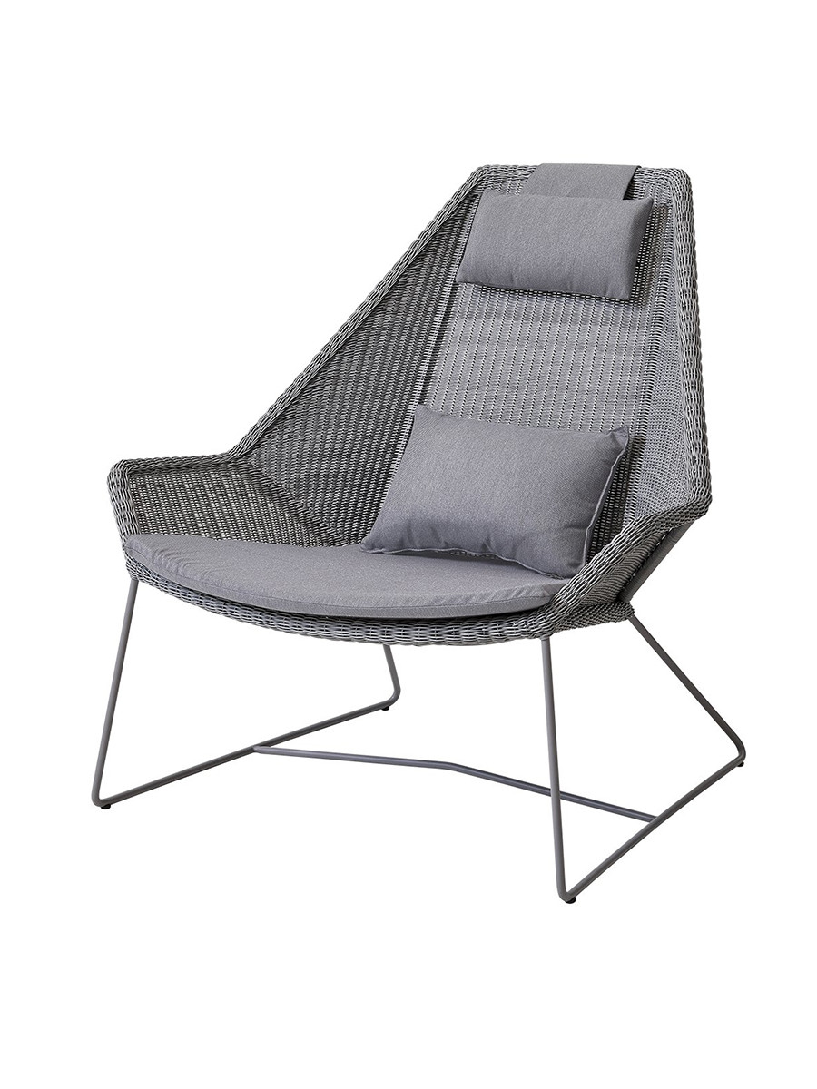 Breeze Highback Stol fra Cane-line (Light grey, Grey, Cane-line Natté)