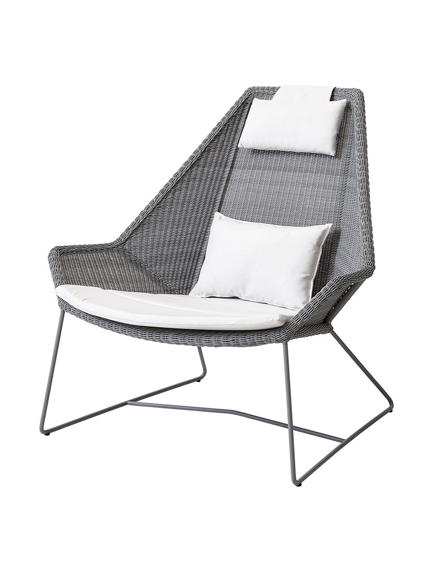 Breeze Highback Stol fra Cane-line (Light grey, White, Cane-line Natté)