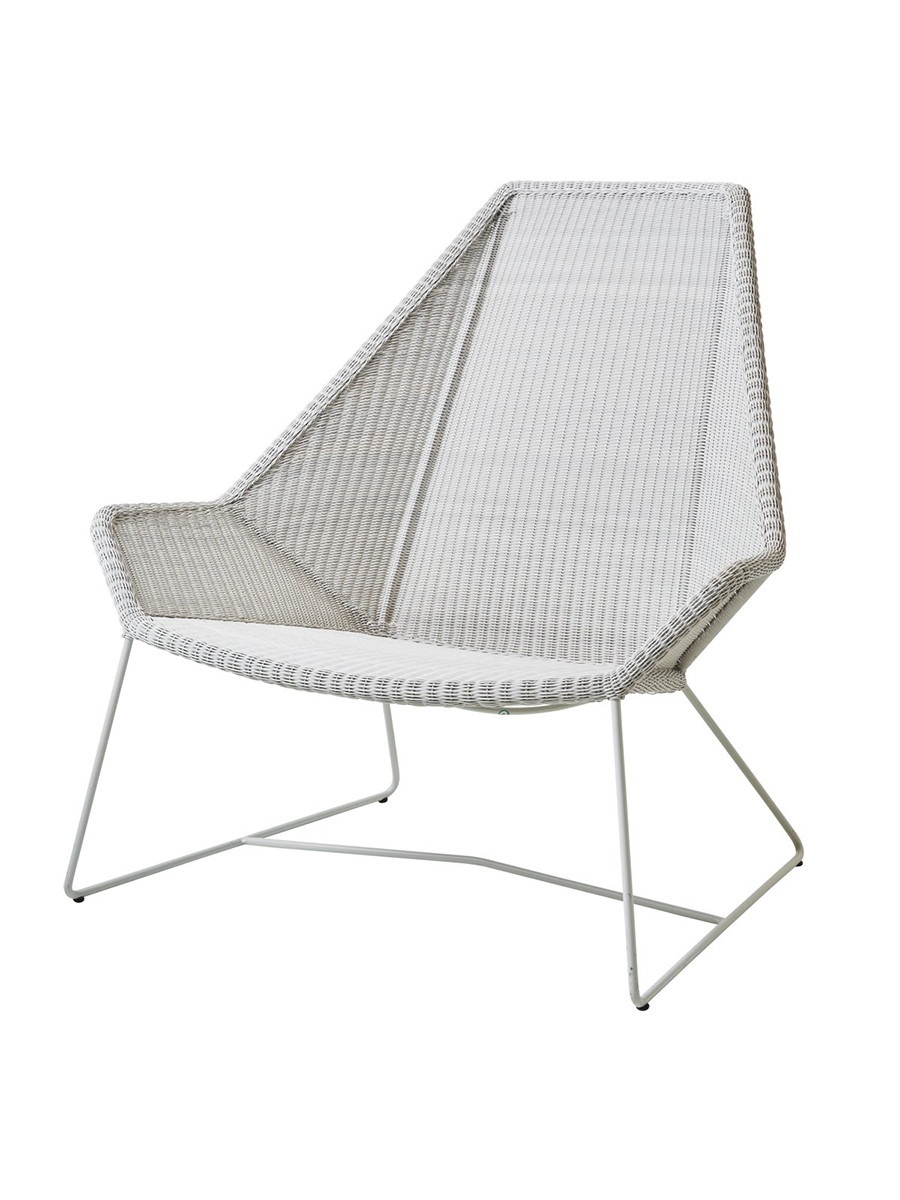 Breeze Highback Stol fra Cane-line (White grey, Ingen hynde)