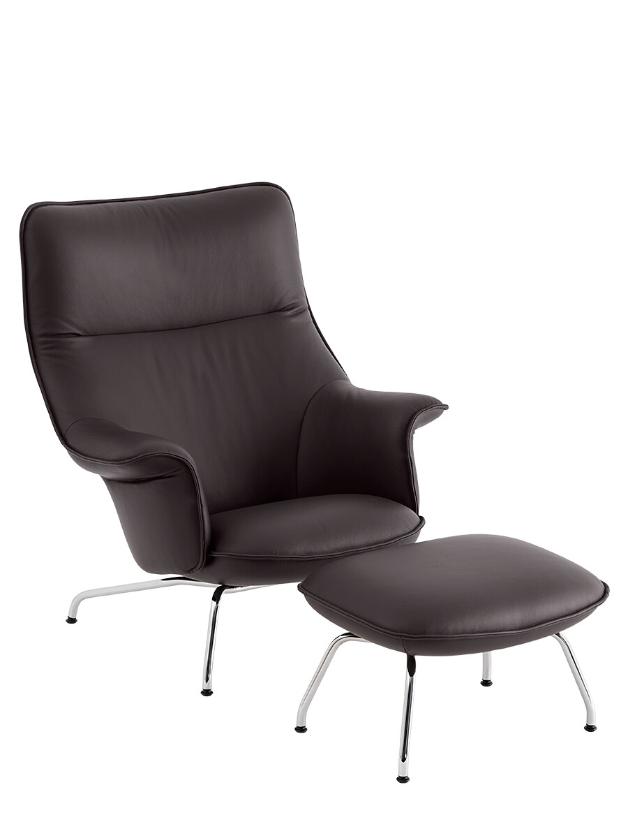 Doze Lounge Chair inkl. Fodskammel, easy leather root fra Muuto