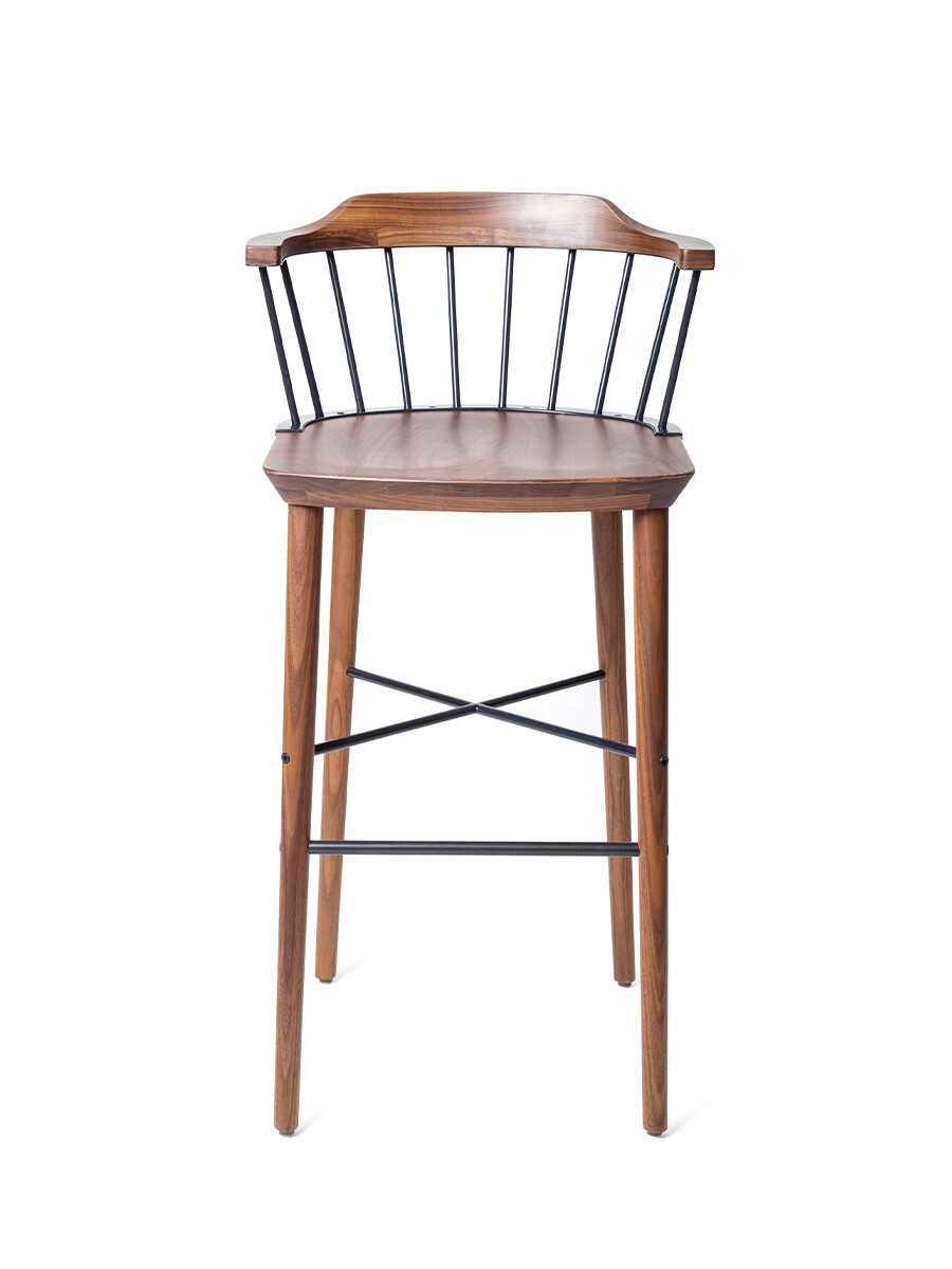 Exchange Bar Stool SH 75, walnut fra Stellar Works