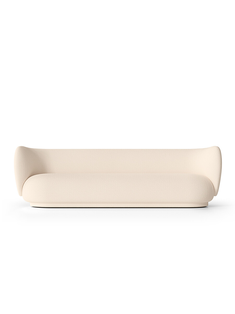 Rico Sofa 4 Bouclé, off-white fra Ferm Living