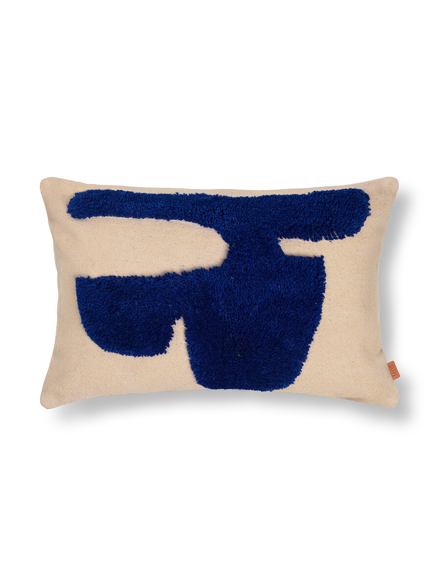 Lay Cushion, 60x40 cm fra Ferm Living (Bright blue)