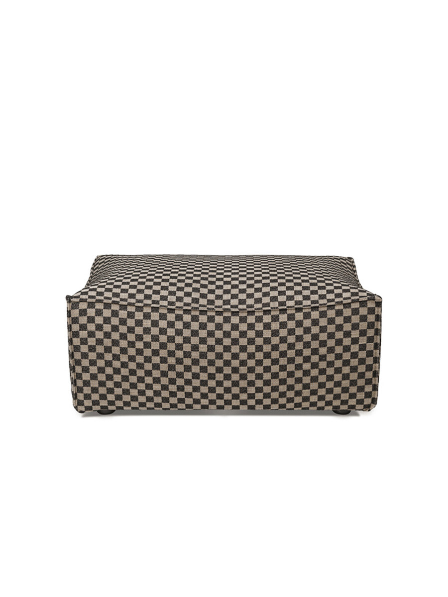 Catena Pouf L501 Check, sand/black fra Ferm Living