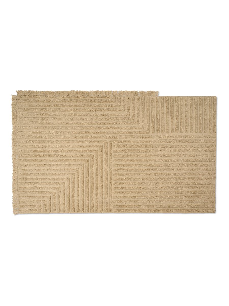 Crease Wool Rug, Light Sand fra Ferm Living (Large)