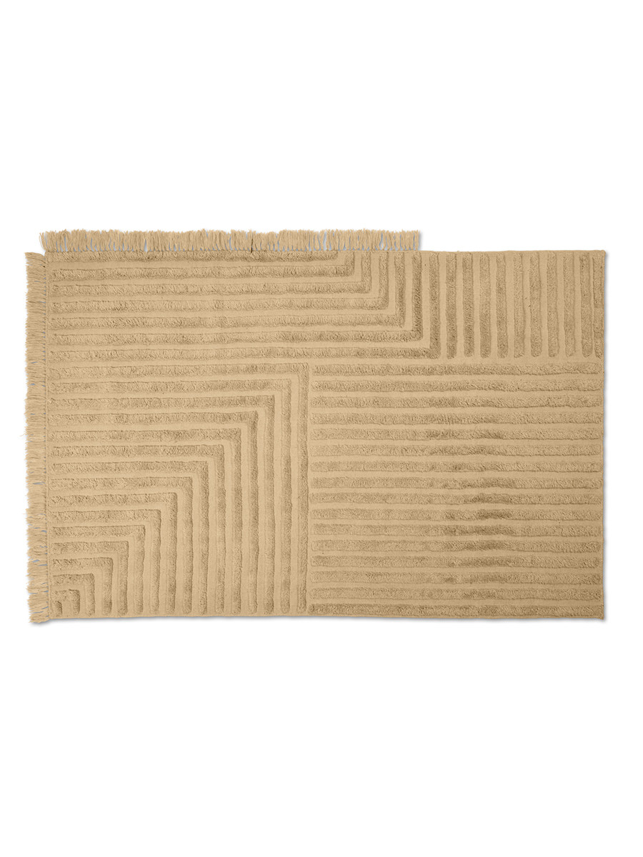 Crease Wool Rug, Light Sand fra Ferm Living (Small)