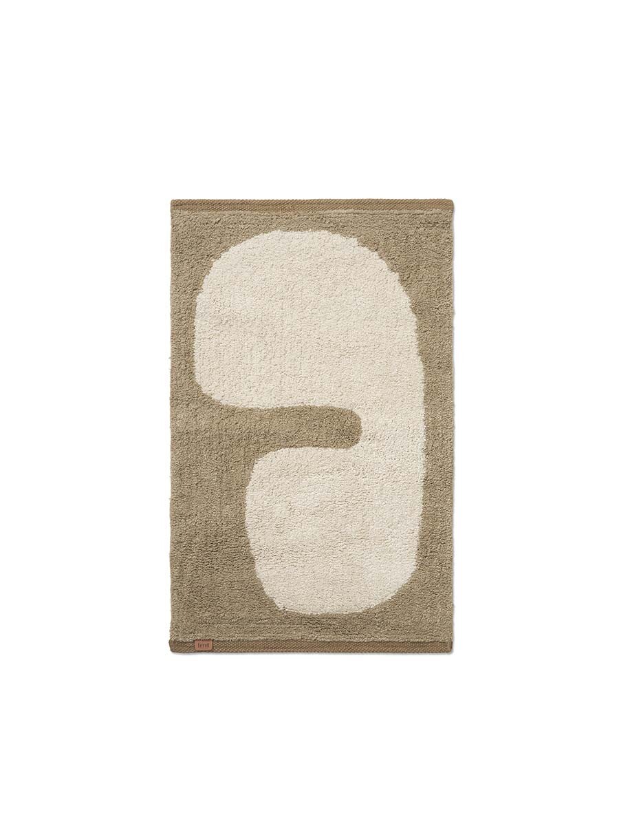 Lay Washable Mat fra Ferm Living (Dark taupe / Off-white)