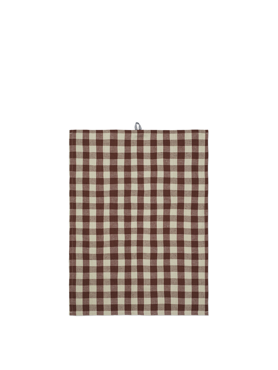 Hale Tea Towel fra Ferm Living (Cinnamon/Grey Green)