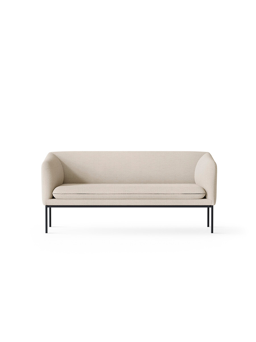 Turn Sofa 2 Bouclé, off-white fra Ferm Living (Sort stel)