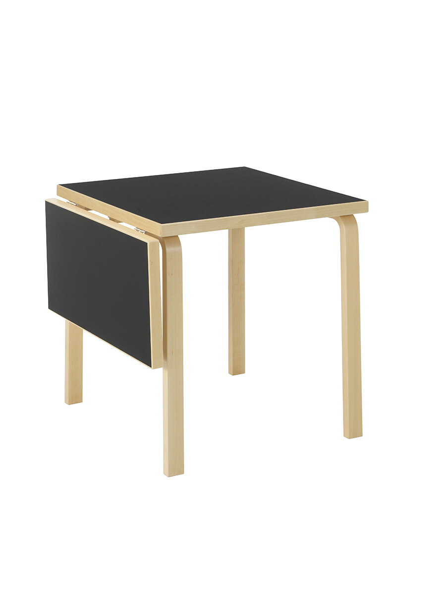 Aalto Table Foldable fra Artek (Sort Linoleum)