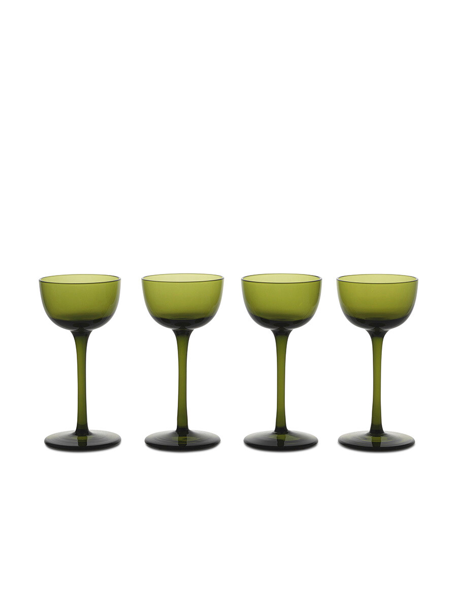 Host Liqueur Glasses, sæt á 4 stk. fra Ferm Living (Moss Green)