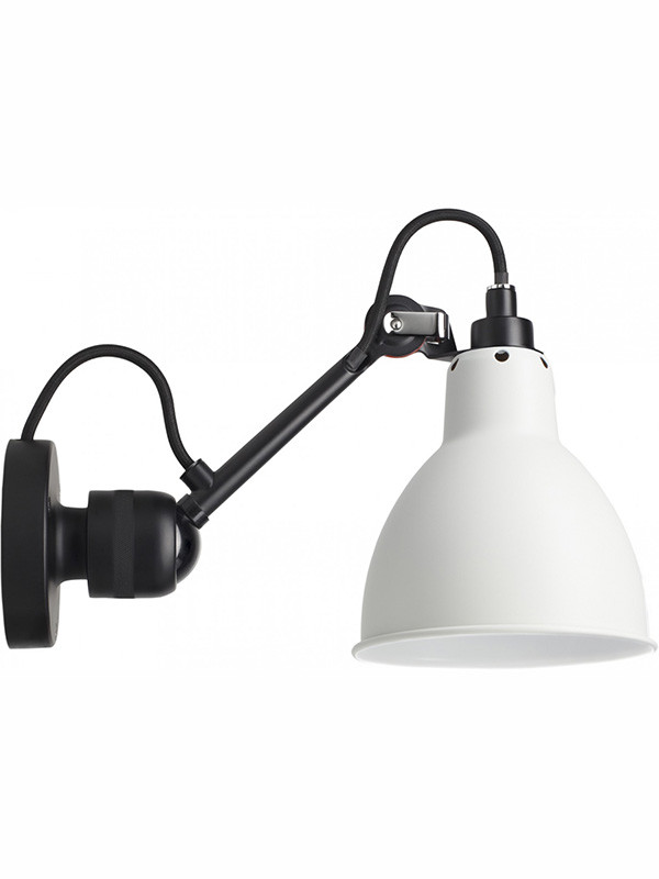 Nr. 304 væglampe fra Lampe Gras (Sort stel, Mathvid)