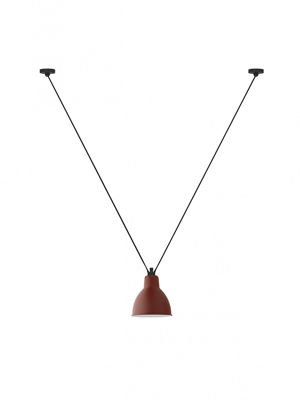 Nr. 323L Loftlampe fra Lampe Gras (Rød / rund skærm)