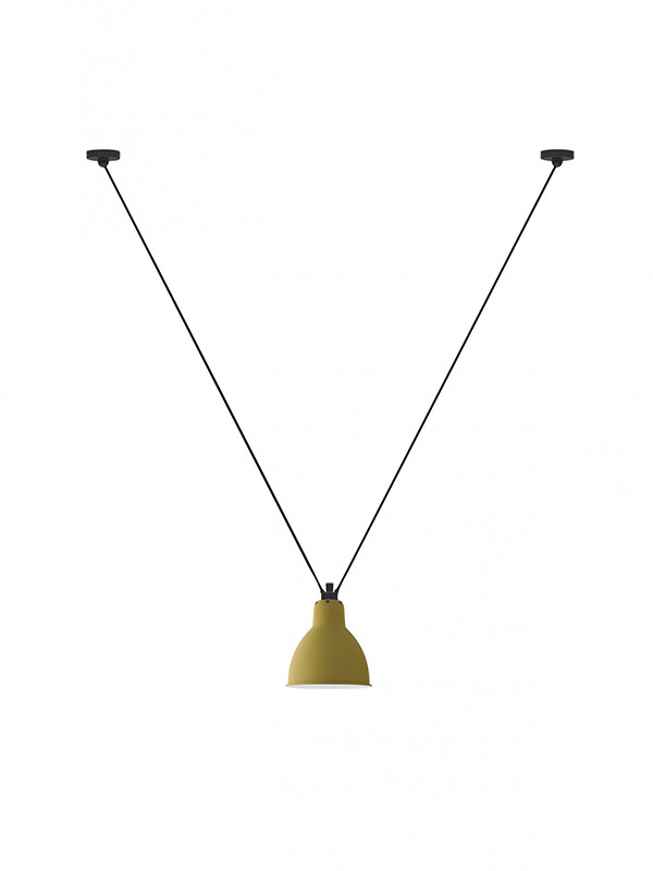 Nr. 323L Loftlampe fra Lampe Gras (Gul / rund skærm)